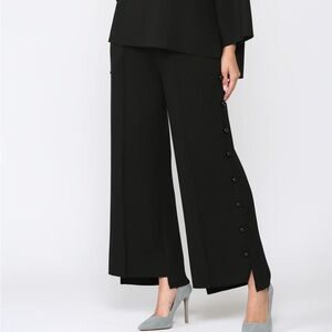 Joh Farrah French Scuba Pearl Long Pant Ladies Black   L NWT